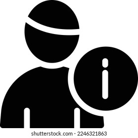 info Vektorgrafik auf transparentem Hintergrund. Hochwertige Symbole. Glyphen Vektorsymbole für Konzept und Grafikdesign. 

