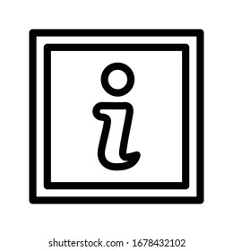 info vector thin line icon 