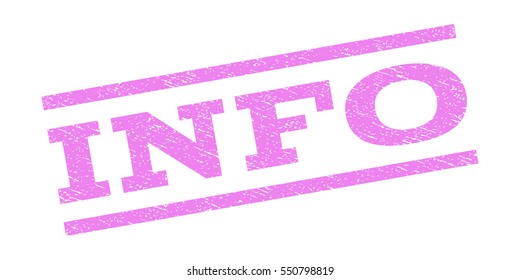 Info watermark stamp. Text caption between parallel lines with grunge design style. Rubber seal stamp with dirty texture. Vector violet color ink imprint on a white background.