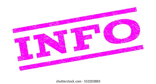 Info watermark stamp. Text caption between parallel lines with grunge design style. Rubber seal stamp with dirty texture. Vector magenta color ink imprint on a white background.