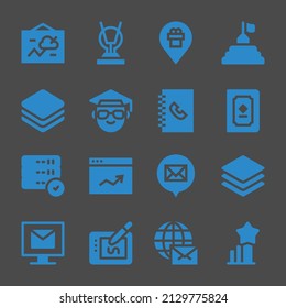 info web icons. Chart and Antenna, Pyramid and Book symbol, vector signs