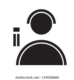 info woman user icon vector.