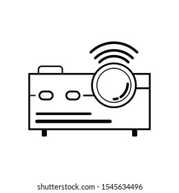 Infocus vector illustration icon projection