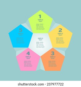 Infogaphics 5 steps. vector format.