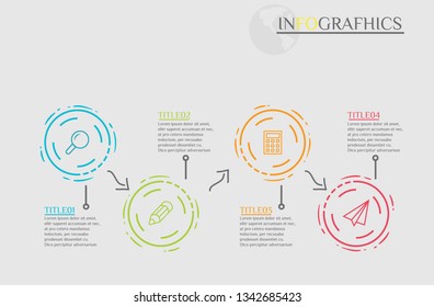 Infografhic titles 4 titles,Cricle 4 titles,Business vector templete