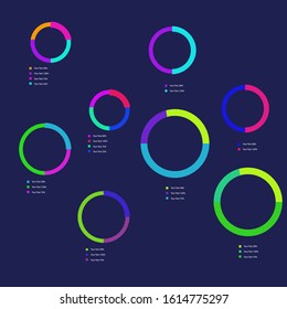 Infografic Dashboard Circle Graphs Vector Design