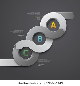 Infografics in a circle shape