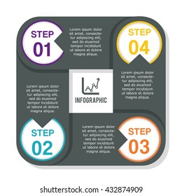 Infograhic design. Data icon. Colorful illustration , vector