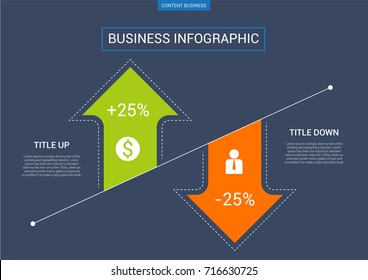 Infograhpic business presentation slide template with arrow diagram