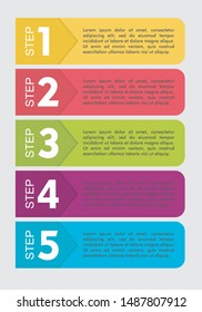 Infograhpic Design Vector of Step  and Information Chart