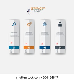 infograohics design element label or banner  can be used for workflow layout numbered banners step up option graphic or website layout vector
