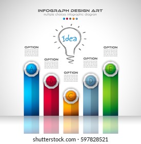 Infograph Brochure template with a lot of choices and a lot of infographic design elements and mockups. Teamwork ideas, branstorming sessions and generic business plan presentationsl.