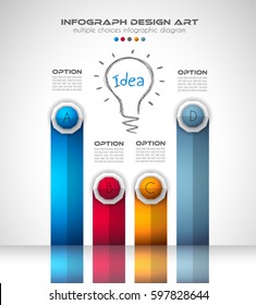 Infograph Brochure template with a lot of choices and a lot of infographic design elements and mockups. Teamwork ideas, branstorming sessions and generic business plan presentationsl.