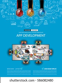 Infograph Brochure template with hand drawn sketches and a lot of infographic design elements and mockups. Ideal forTeamwork ideas, branstorming sessions and generic business plan presentationsl.