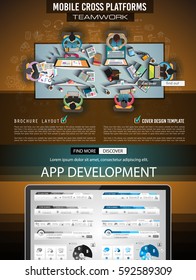 Infograph Brochure template with hand drawn sketches and a lot of infographic design elements and mockups. Ideal forTeamwork ideas, branstorming sessions and generic business plan presentationsl.