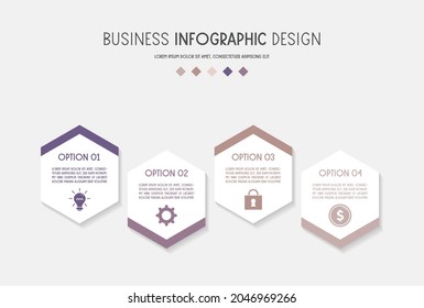 Infograph with business elements. Diagram design. Vector
