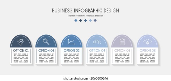 Infograph with business elements. Diagram design. Vector