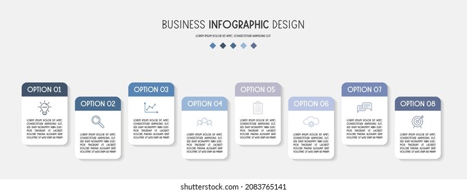 Infograph with business elements. Diagram design. Vector