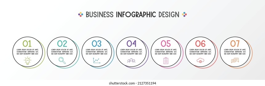 Infograph with business elements. Diagram design. Vector