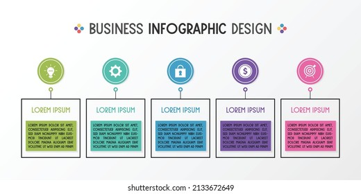 Infograph with business elements. Diagram design. Vector