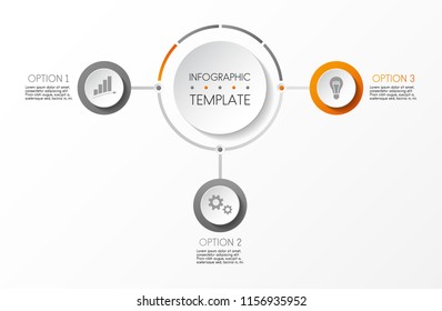 Infograph with business icons. Vector.