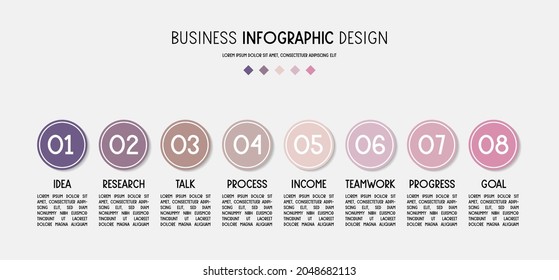 Infograph with business icons. Vector