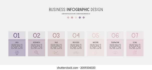 Infograph with business icons. Vector