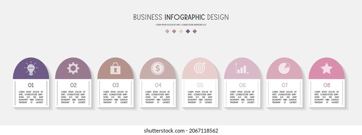 Infograph with business icons. Vector
