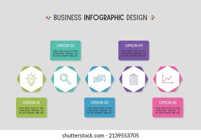 Infografik mit Unternehmenssymbole. Vektorgrafik