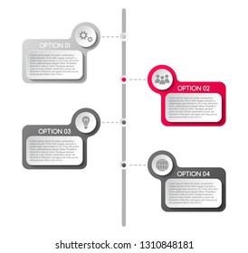 Infograph with business symbols. Vector