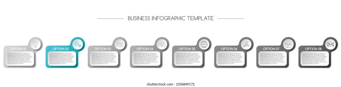 Infograph with business symbols. Vector