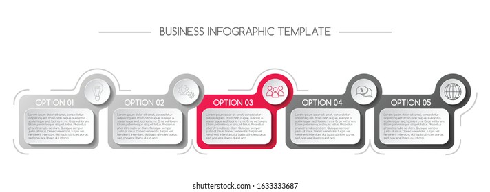 Infograph with business symbols. Vector