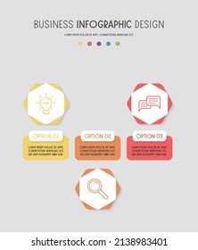 Infograph with colourful icons. Diagram. Vector