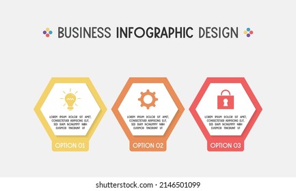 Infograph with colourful icons. Diagram. Vector