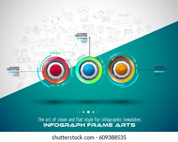Infograph template with multiple choices and a lot of infographic design elements and mockups. Ranking elements to display product comparison, business plans and so on.