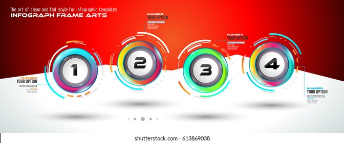Plantilla de infografía con múltiples opciones y muchos elementos de diseño y maquetas de infografía. Elementos de clasificación para mostrar la comparación de productos, planes de negocios, etc.