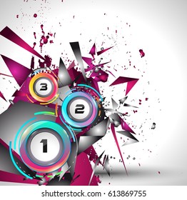 Infograph template with multiple choices and a lot of infographic design elements and mockups. Ranking elements to display product comparison, business plans and so on.