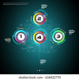 Infograph template with multiple choices and a lot of infographic design elements and mockups. Ranking elements to display product comparison, business plans and so on.