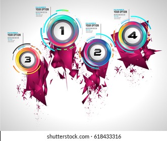 Infograph template with multiple choices and a lot of infographic design elements and mockups. Ranking elements to display product comparison, business plans and so on.