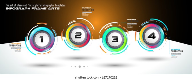 Infograph template with multiple choices and a lot of infographic design elements and mockups. Ranking elements to display product comparison, business plans and so on.