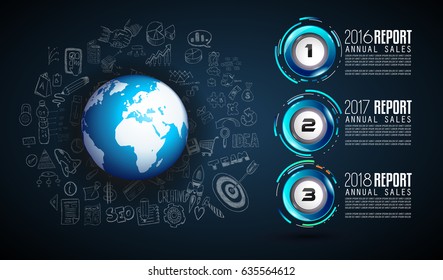 Infograph template with multiple choices and a lot of infographic design elements and mockups. Ranking elements to display product comparison, business plans and so on.