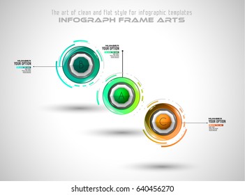 Infograph template with multiple choices and a lot of infographic design elements and mockups. Ranking elements to display product comparison, business plans and so on.