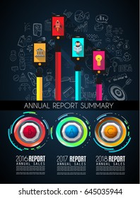 Infograph template with multiple choices and a lot of infographic design elements and mockups. Ranking elements to display product comparison, business plans and so on.