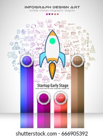 Infograph template with multiple choices and a lot of infographic design elements and mockups. Ranking elements to display product comparison, business plans and so on.