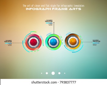 Plantilla de infografía con múltiples opciones y muchos elementos de diseño y maquetas de infografía. Elementos de clasificación para mostrar la comparación de productos, planes de negocios, etc.