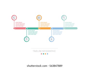 Plantilla de información. El vector gráfico de información de línea de tiempo se puede utilizar para el diseño del flujo de trabajo, el diagrama, la presentación, la educación o cualquier opción de número.