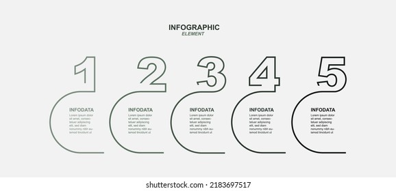 Infografische Vorlage Vektorelement mit 5 Schritten oder Option.