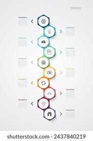 Infographic 10 options design elements for your business data. Vector Illustration.