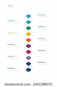 Infografía 10 elementos de diseño de opciones para sus datos de negocio. Ilustración vectorial.