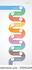 Infographic 10 options design elements for your business data. Vector Illustration.
